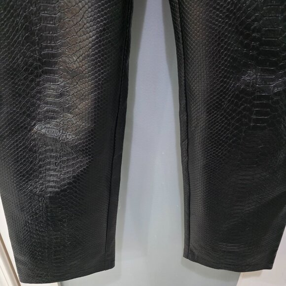 Wilfred Melina Pants Black Faux Leather Snakeskin Size 6 NWOT - Picture 7 of 12